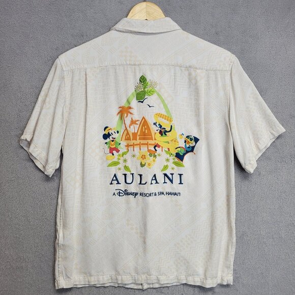 Disney Aulani Shirt Adult Small Hawaii Resort Spa Button Down Camp Collared - Picture 2 of 10
